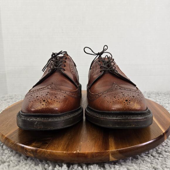 Brooks Brother Brown Wingtip Brogue Medallion Oxford Dress Shoe USA Mens 10.5 D - Picture 4 of 14